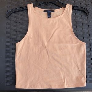 Forever 21 Peach Fitted Crop Top